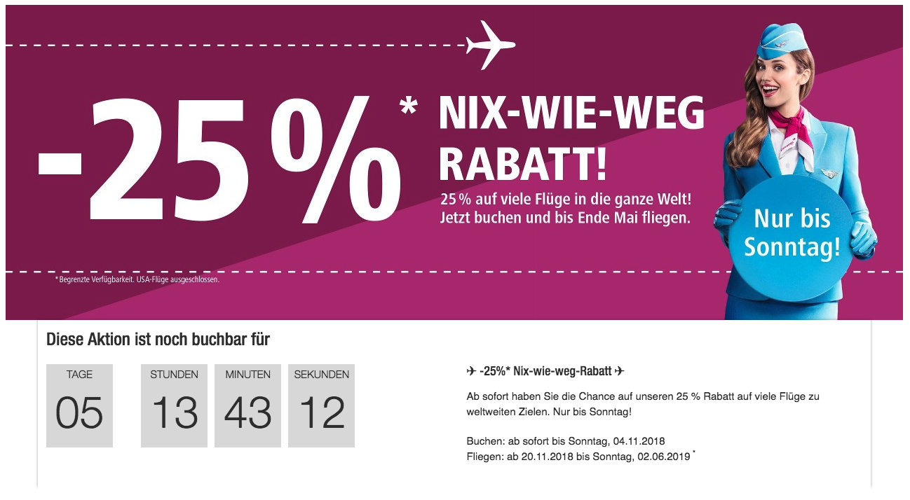 Eurowings Sale reduzierte Tickets innerhalb Europas 12€