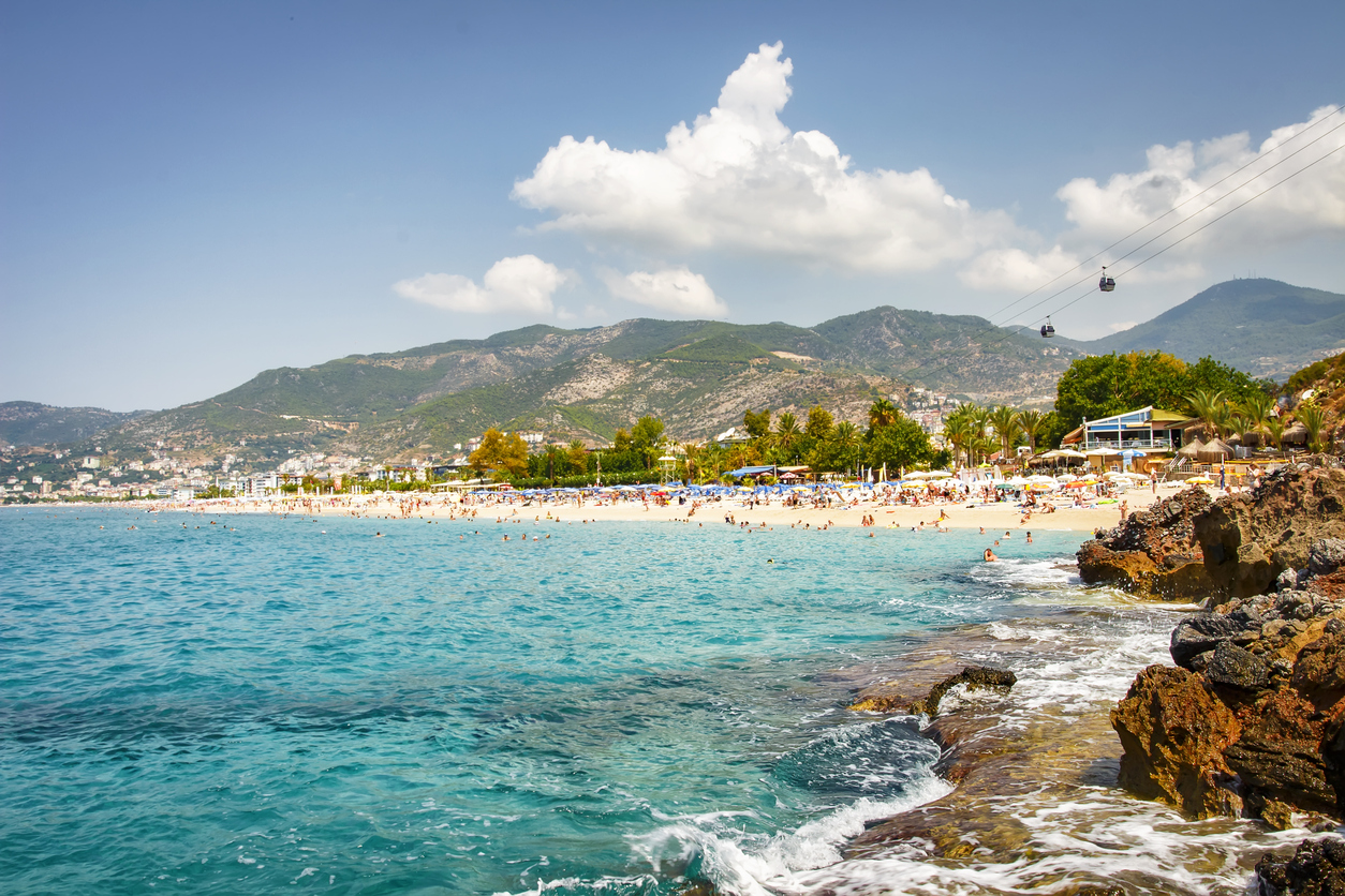 Strand bei Kemer, türkische Riviera